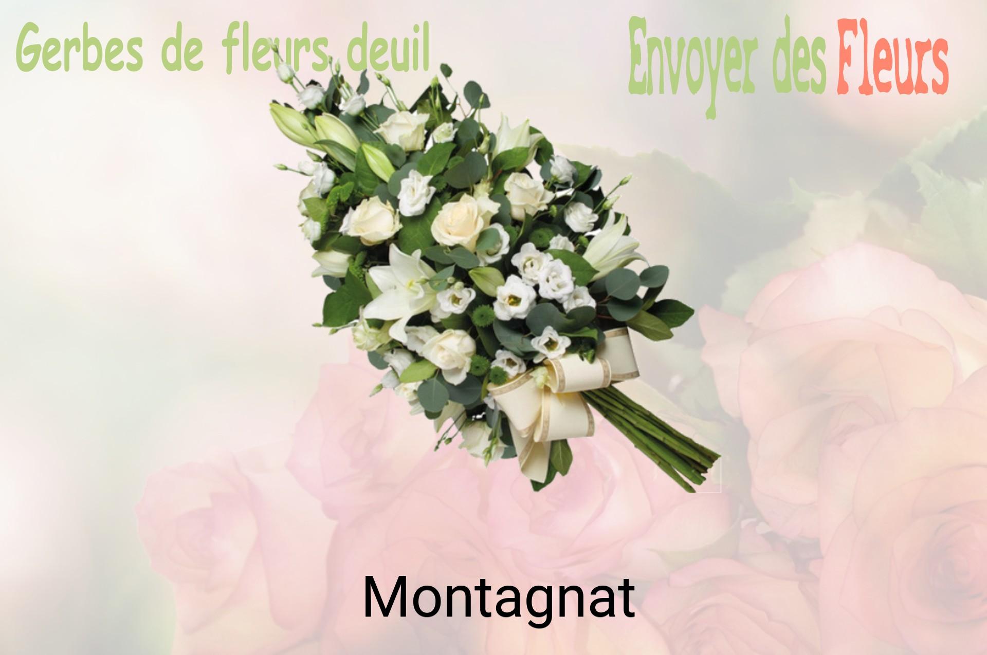 Gerbe de fleurs de deuil livrée à Montagnat